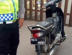 Polisi Incar Kendaraan Bermotor Roda Dua Tak Pakai Pelat Nomor Dibelakang