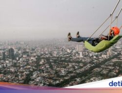 Usia Bukan Halangan! Umur 40+ Bisa Lho Main Ayunan Ke Lantai 100 Gedung Ke Jakarta