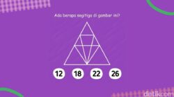 Tes Ketajaman Saraf Mata, Ada Berapa Segitiga Ke Gambar Ini?